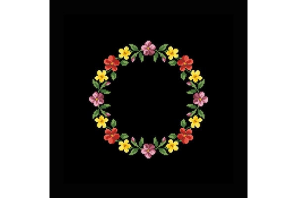 Дизайн (схема для вишивання) "Wreath of flowers (Вінок з квітів)" EP013